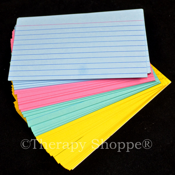Using Colored Flashcards (Index Cards) and Tags to Organize Information