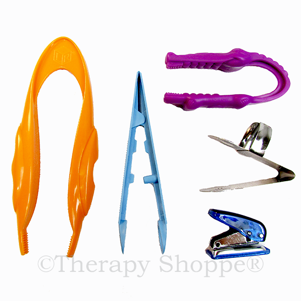 3 CHUNKY Safety Plastic Tweezers for Children - Fine Motor Tools, Occu