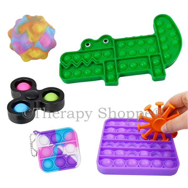 Pop Its Fidget Toys Pack 2 - Stress Relief Food Pop Its Poppers Fidget  Poppet