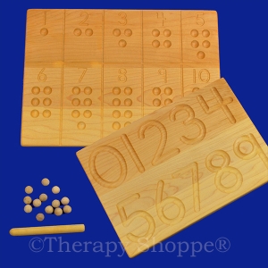 Double-Sided Numbers Wooden Tracing Board, Autism Specialties, Double-Sided Numbers Wooden Tracing Board from Therapy Shoppe Wooden  Tracing Board, Pre-Writing Skills Tools-Toys-Games