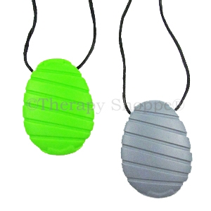 Ribbed Oval Chewy Necklaces