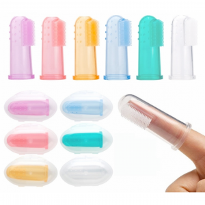 Soft Fingertip Toothbrushes with a case