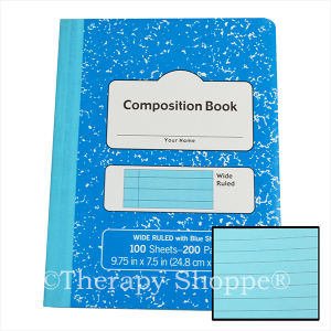 Wide Rule Notebook with Blue Sheets