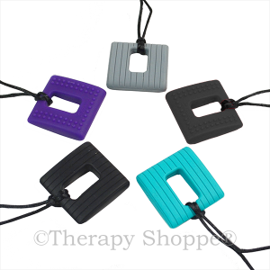 Square Textured Chewy Necklaces