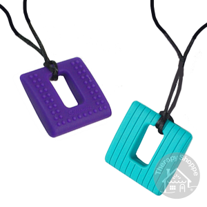 Square Textured Chewy Necklaces