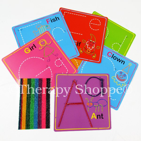 Wikki Stix Alphabet Cards Kit, Autism Specialties, Wikki Stix Alphabet  Cards Kit from Therapy Shoppe Wikki Stix Alphabet Cards, Wiki, Wicky  Stick-Sticks, Pre-Writing Skills