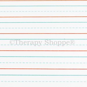 raised line paper with 4 lines for kindergarteners