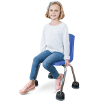student using wiggle wobble chair bouncer fidgets