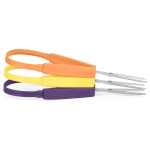 side view: 3 sets of loop scissors stacked