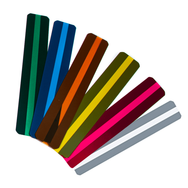 colored reading strips in 5 colors