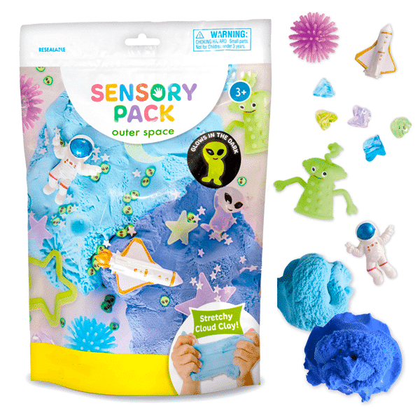 outer space sensory activity pouch