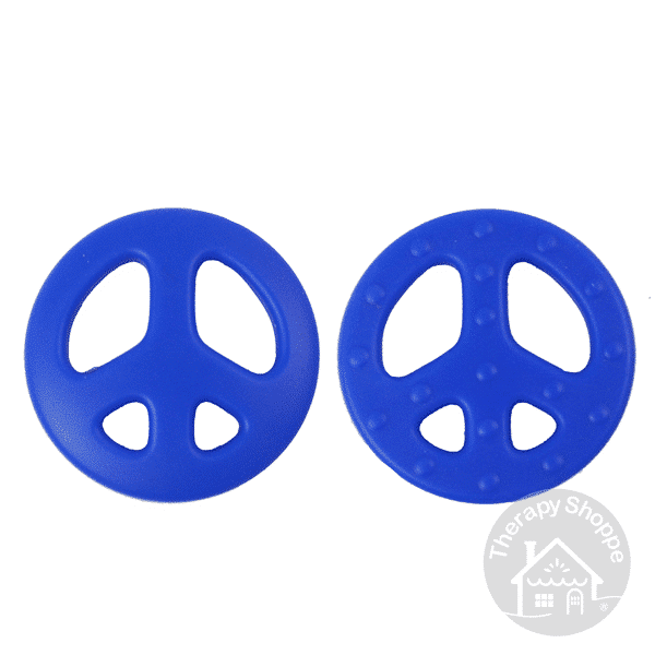 blue peace sign chewy fidget