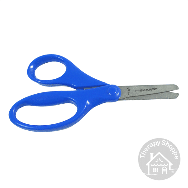 blue kid-sized fiskars scissors