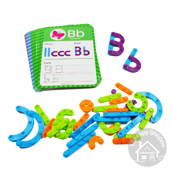 letters and numbers building set with cards and plastic segments
