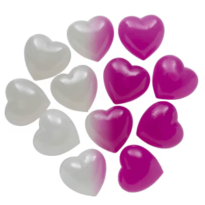 mini color changing heart squishies