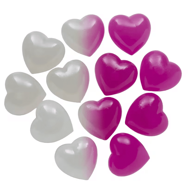mini color changing heart squishies