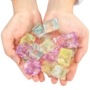 mini glitter ice cubes