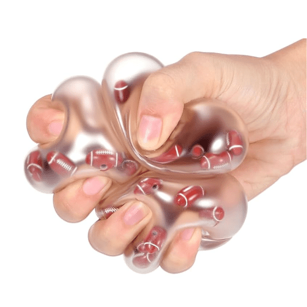 football filled squeeze ball