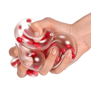 heart filled squeeze balls