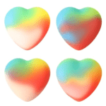 squishy rainbow heart