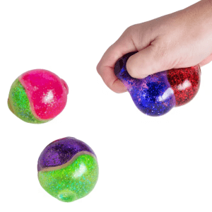 dual glitter stress ball