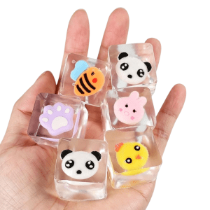 miniature squishy animal ice cubes