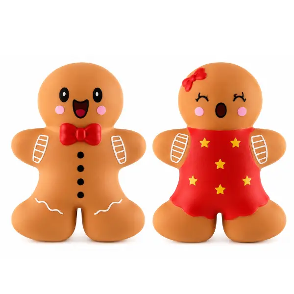 gingerbread boy girl squishy set