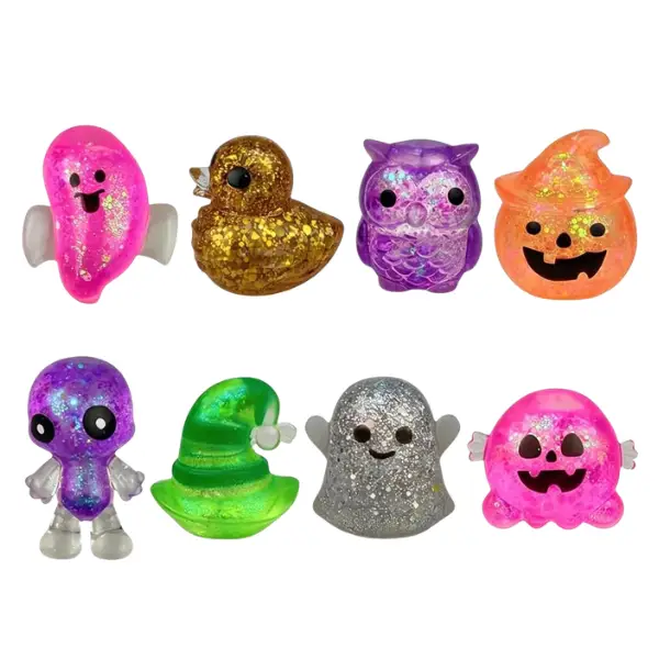 Mini Glittery Halloween Squishies