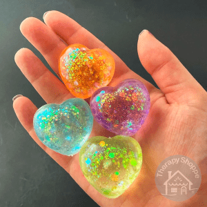 glitter heart sugar squish