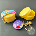 confetti filled dumpling keychain