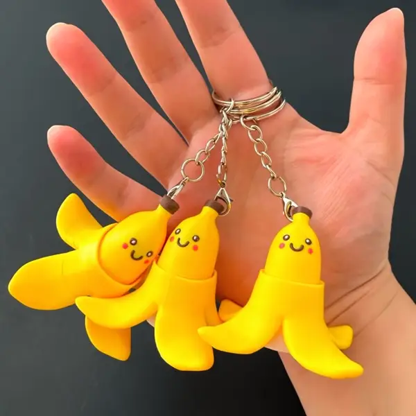 Banana Fidget Clicker Keychain