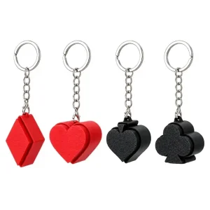 Playing Card Suits Fidget Clicker Keychain