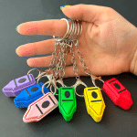 Crayon Fidget Clicker Keychain
