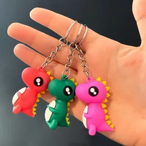 Colorful T-Rex Keychains