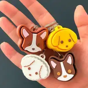 dog fidget clicker keychain