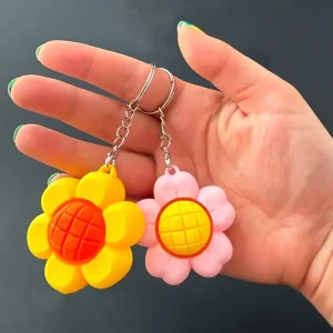Flower Fidget Clicker Keychain