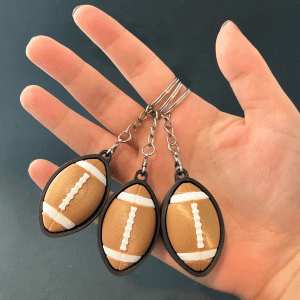 Football Fidget Clicker Keychain