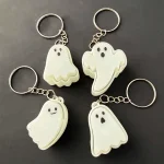 ghost fidget keychain