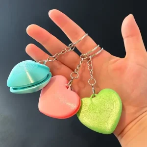 Heart Macaron Fidget Clicker Keychain