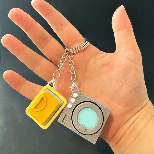 Laundry Fidget Clicker Keychain