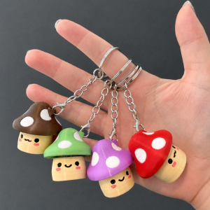 mushroom clicker keychain
