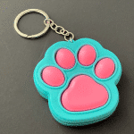 paw print fidget keychain