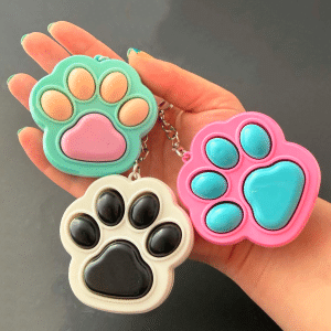 Clicker Paw Fidget Keychain