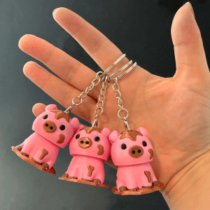 Muddy Pig Fidget Clicker Keychain