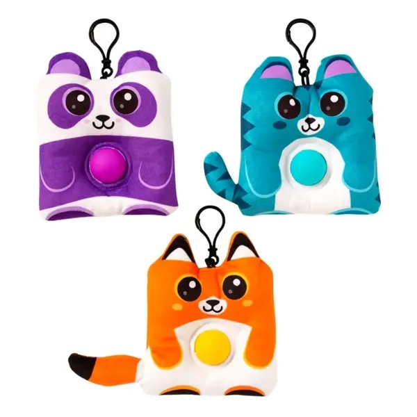 Plush Pop It Animal Fidget Bag Charms