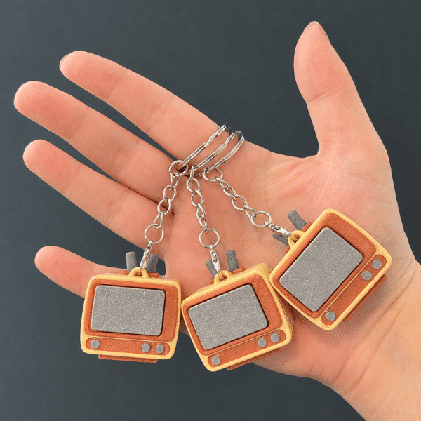 Retro TV Fidget Clicker Keychains