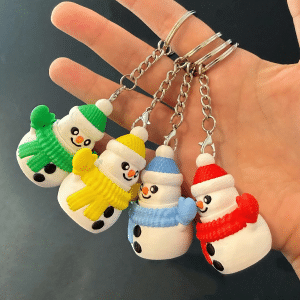 Snowman Fidget Clicker Keychain