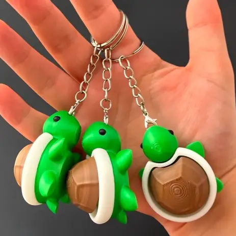 Turtle Fidget Clicker Keychain
